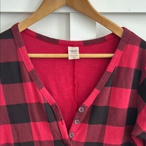 Smash + Tess Red and Black Plaid Top
